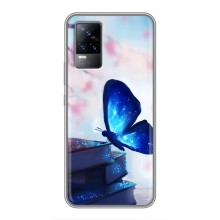 Силіконовий бампер з картинкою звірів для Vivo S9 (Метелик синій)