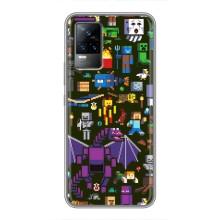 Чехол Майнкрафт на Vivo S9e (AlphaPrint) Minecraft (Коллаж Майнкрафт)