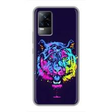 Силиконовый бампер с картинкой животных для Vivo S9e (Тигр-Арт)