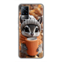 Печатный чехол «Зверята с кофе» для Vivo S9e