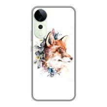 Чохли з картинкою Лисичка для Vivo T3 Ultra (VPrint) – Лиса в квітах