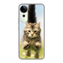 Чехлы с Котиками для Vivo T3 Ultra (VPrint) (Прыжок кота)