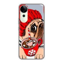 Чохли з собаками для Vivo T3 Ultra (VPrint) – Песик в шапці