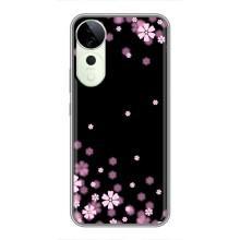 Чехол для Виво Т3 Ультра - с принтом (Дизайнерские) (AlphaPrint) (Цветочки маленькие)