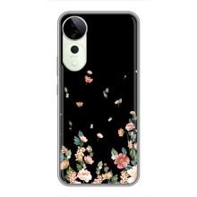 Чехол для Виво Т3 Ультра - с принтом (Дизайнерские) (AlphaPrint) (Маленькие цветы)