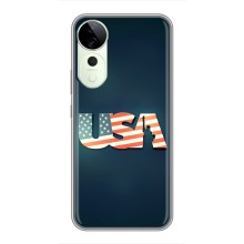 Чохол Прапор USA для Vivo T3 Ultra