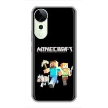 Чехол Майнкрафт на Vivo T3 Ultra (AlphaPrint) Minecraft – герои Minecraft