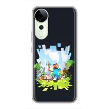 Чехол Майнкрафт на Vivo T3 Ultra (AlphaPrint) Minecraft – персонажи Minecraft