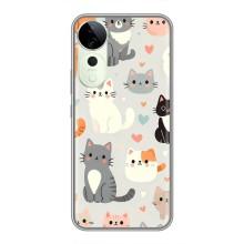 Чехол с рисунком кот на Vivo T3 Ultra – Коллаж котов