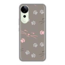 Чехол с рисунком кот на Vivo T3 Ultra – Лапы и усы