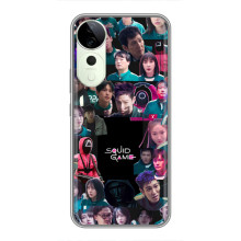 Чехол Гра в кальмара для Vivo T3 Ultra – Коллаж игры кальмара