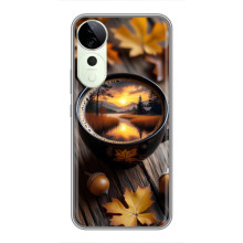 Чохол з унікальним дизайном 'Осінь з кавою' для Vivo T3 Ultra – Темна кава