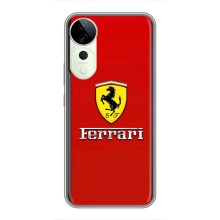 Силиконовый бампер с картинкой машины на Vivo T3 Ultra – Ferrari Logo