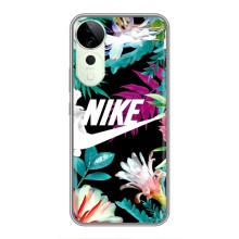 Силиконовый Чехол на Vivo T3 Ultra с картинкой Nike – Цветочный Nike