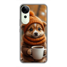 Друкований чохол 'Звірята з кавою' для Vivo T3 Ultra – Песик з кавою