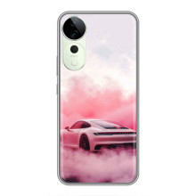 Чохол з авто Порше для ViVO T4 Pro – Рожевий Порше