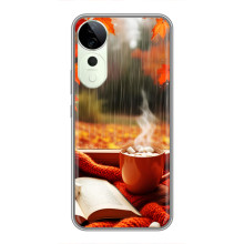 Чохол з унікальним дизайном 'Осінь з кавою' для ViVO T4 Pro – Кава і дощ