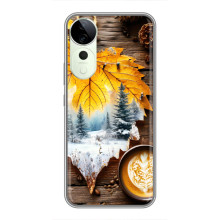 Чохол з унікальним дизайном 'Осінь з кавою' для ViVO T4 Pro – Осінньо-зимове кава