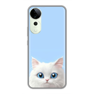 Чехол на тематику: Коты для ViVO T5e – Белый кот