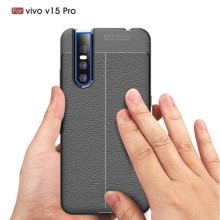 PU-ковпачок Autofocus зі штучної шкіри для Vivo V15 Pro – Чорний