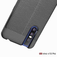 PU-ковпачок Autofocus зі штучної шкіри для Vivo V15 Pro – Чорний