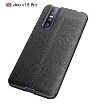 PU-ковпачок Autofocus зі штучної шкіри для Vivo V15 Pro – Чорний