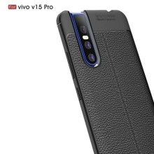 PU-ковпачок Autofocus зі штучної шкіри для Vivo V15 Pro – Чорний