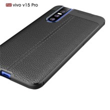 PU-ковпачок Autofocus зі штучної шкіри для Vivo V15 Pro – Чорний