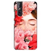 Чехлы (ART) Цветы на Vivo V15 Pro (VPrint) (Глаза в цветах)