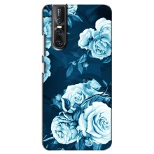 Чехлы (ART) Цветы на Vivo V15 Pro (VPrint) (Голубые Бутоны)