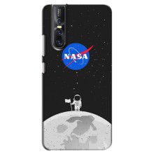 Силиконовый бампер с принтом "Наса" на Vivo V15 Pro (Космонавт NASA)