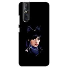 Чехлы Венсдей на Vivo V15 Pro Уэнсдей (AlphaPrint) (серьезная Уэнздей)
