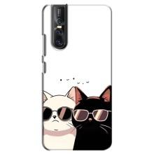 Чехол с рисунком кот на Vivo V15 Pro – Коты в очках
