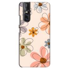 Чохол з квітковим принтом на ВіВО В15 Про – Кольорові квіти