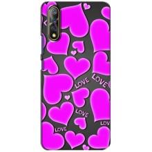 Чехлы для любимой на Виво В17 Нео (VPrint) (Pink hearts)