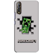 Чехол Майнкрафт на ViVO V17 Neo (AlphaPrint) Minecraft (крипер Майнкрафт)