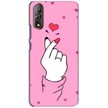 Чехол с принтом для ViVO V17 Neo (AlphaPrint - Знак сердечка) – Знак Love