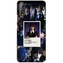 Чехлы Венсдей на ViVO V17 Neo Уэнсдей (AlphaPrint) (коллаж Уэнздей)