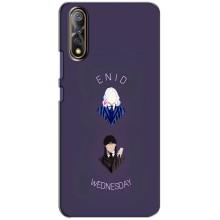 Чехлы Венсдей на ViVO V17 Neo Уэнсдей (AlphaPrint) (Уэнздей и подруга)
