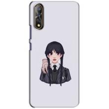 Чехлы Венсдей на ViVO V17 Neo Уэнсдей (AlphaPrint) (Уэнздей и Вещь)