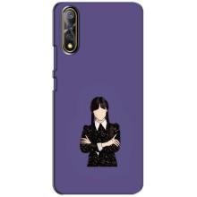 Чехлы Венсдей на ViVO V17 Neo Уэнсдей (AlphaPrint) (Уэнздей в черном)