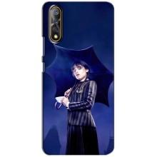 Чехлы Венсдей на ViVO V17 Neo Уэнсдей (AlphaPrint) (Уэнздей с зонтом)