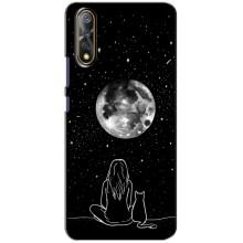 Чохол з малюнком кіт на ViVO V17 Neo – Дівчина з котом