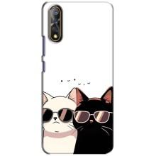 Чохол з малюнком кіт на ViVO V17 Neo – Коти в окулярах
