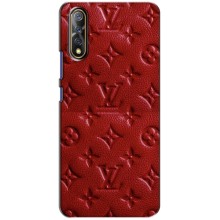 Текстурный Чехол Louis Vuitton для Виво В17 Нео – Красный ЛВ