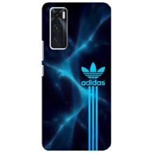 Чехлы Адидас для ViVO V20 se (AlphaPrint) (Синий Адидас)