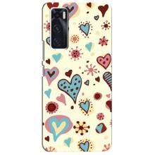 Чехлы для любимой на Виво В20 се (VPrint) (Сердечки)