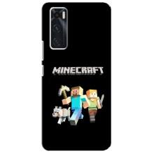 Чехол Майнкрафт на ViVO V20 se (AlphaPrint) Minecraft (герои Minecraft)