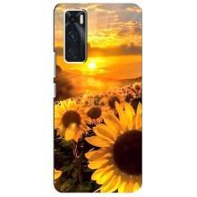 Чехол с Цветами для ViVO V20 se (поле подсолнухов)