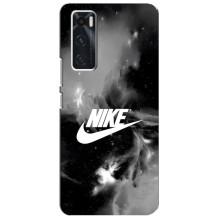 Чехол для ViVO V20 se - с принтом Найк (AlphaPrint) (Лого Найк)